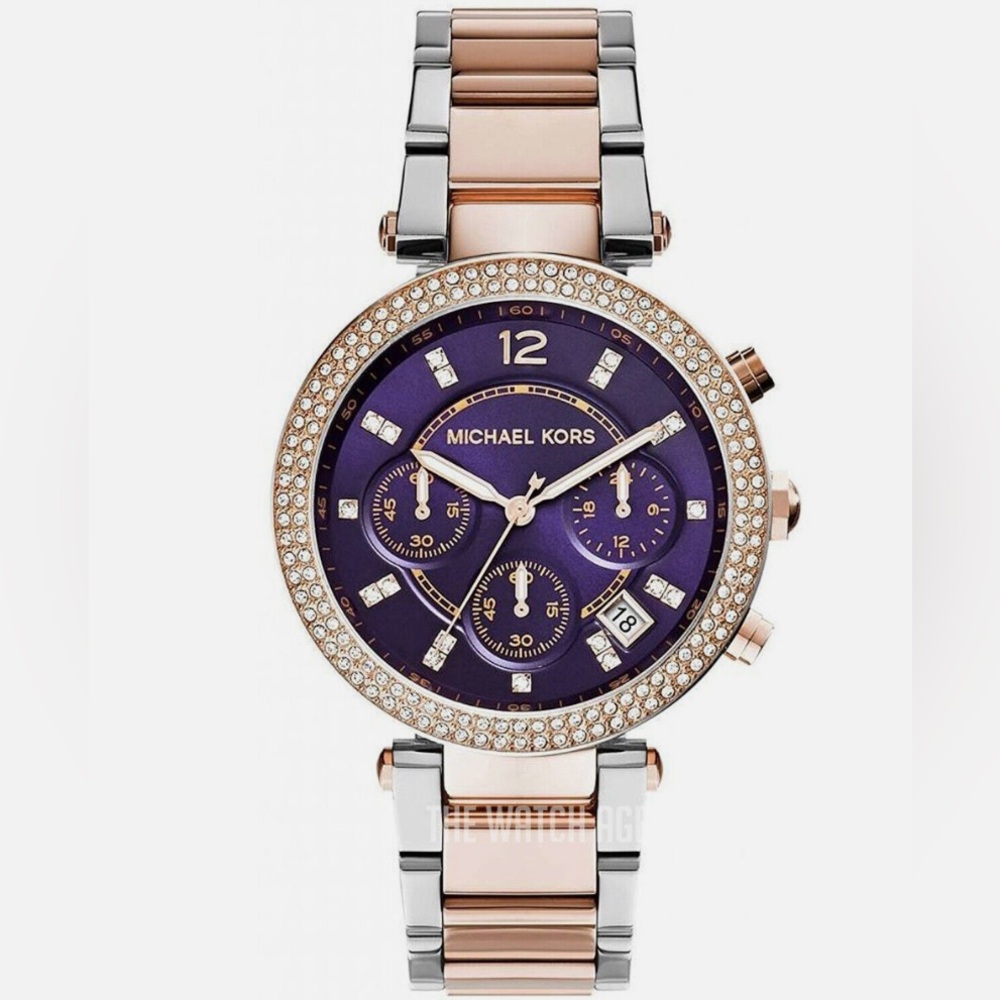 Michael Kors Parker Women's StainlessSteel Analog Dial Quartz Chronograph Watch